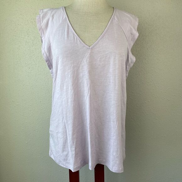 NWT Sanctuary Pastel Purple Sleeveless V-Neck Top Size L - Picture 1 of 6